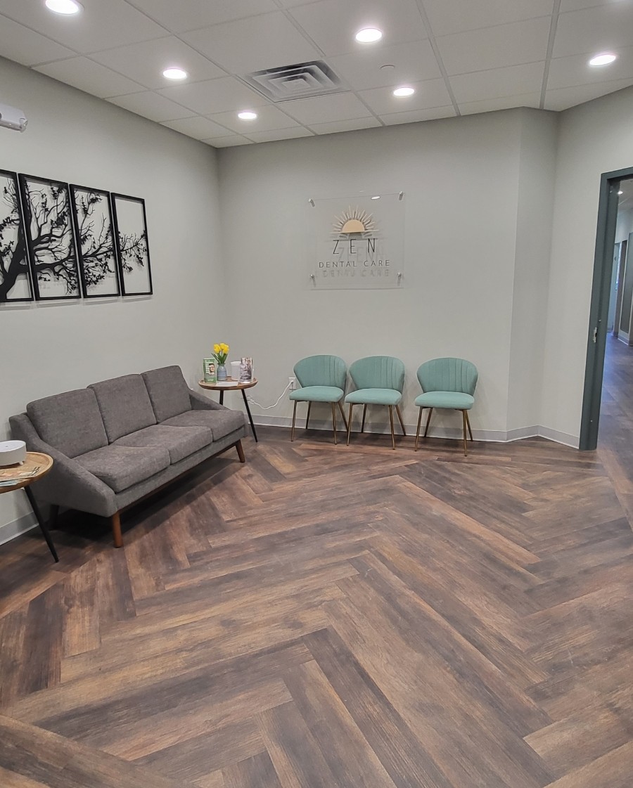 Reception area of dental office in Parsippany Troy Hills