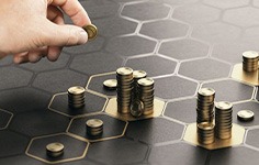Coins arranged on hexagonal grid
