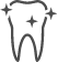 Sparkling tooth icon