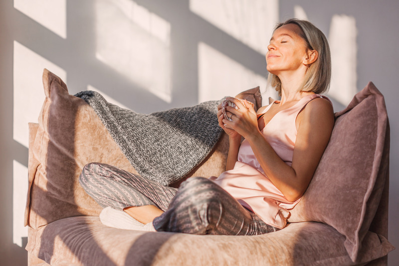 Patient relaxing after full-mouth reconstruction